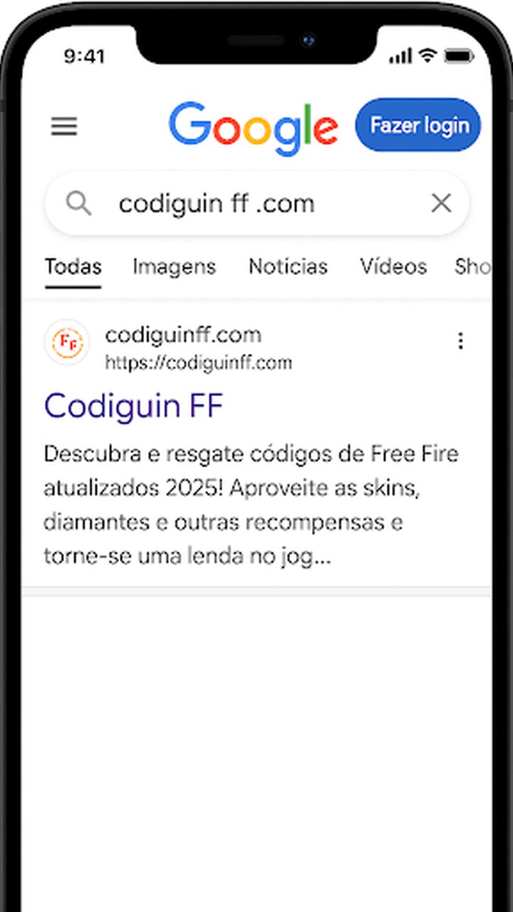 FF Codiguinホーム画面とFree Fireコードカテゴリ